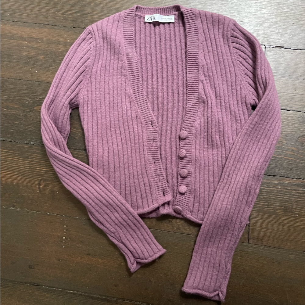 Zara Ribbed Knit Sweater - Picture 2 of 4